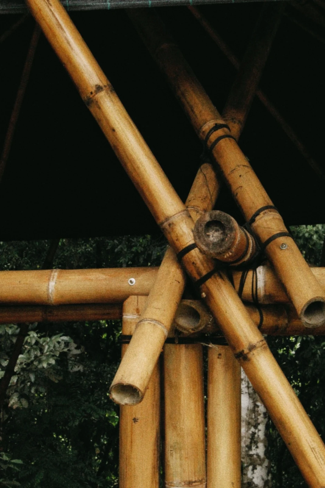 Joint of bamboo pieces