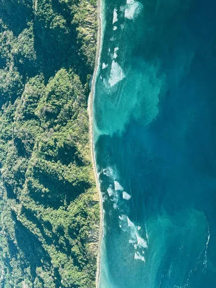 Aerial view of the South Pacific coast, Costa Rica