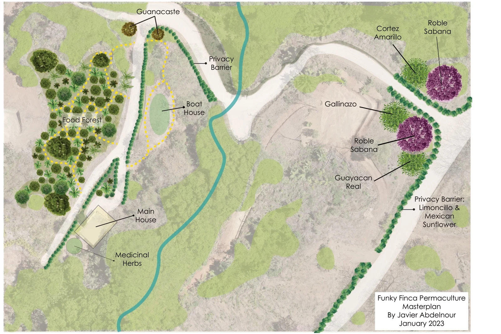 Funky Finca permaculture masterplan