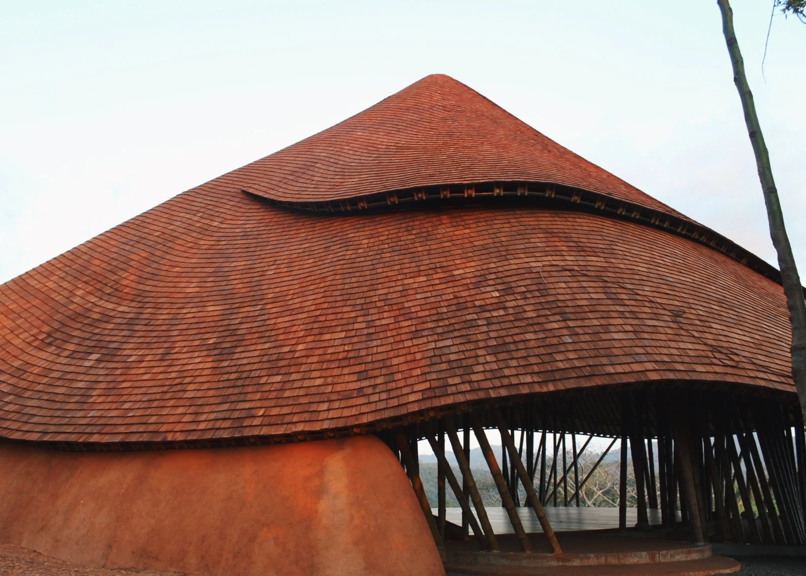 Curved roof of La Maloca from outside