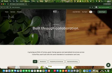 "Built through collaboration" section of the company website