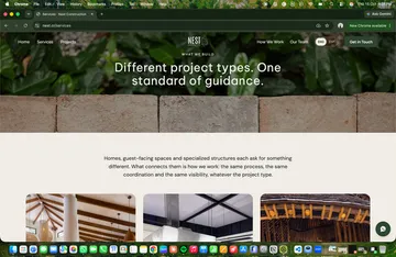 Services section of the company website